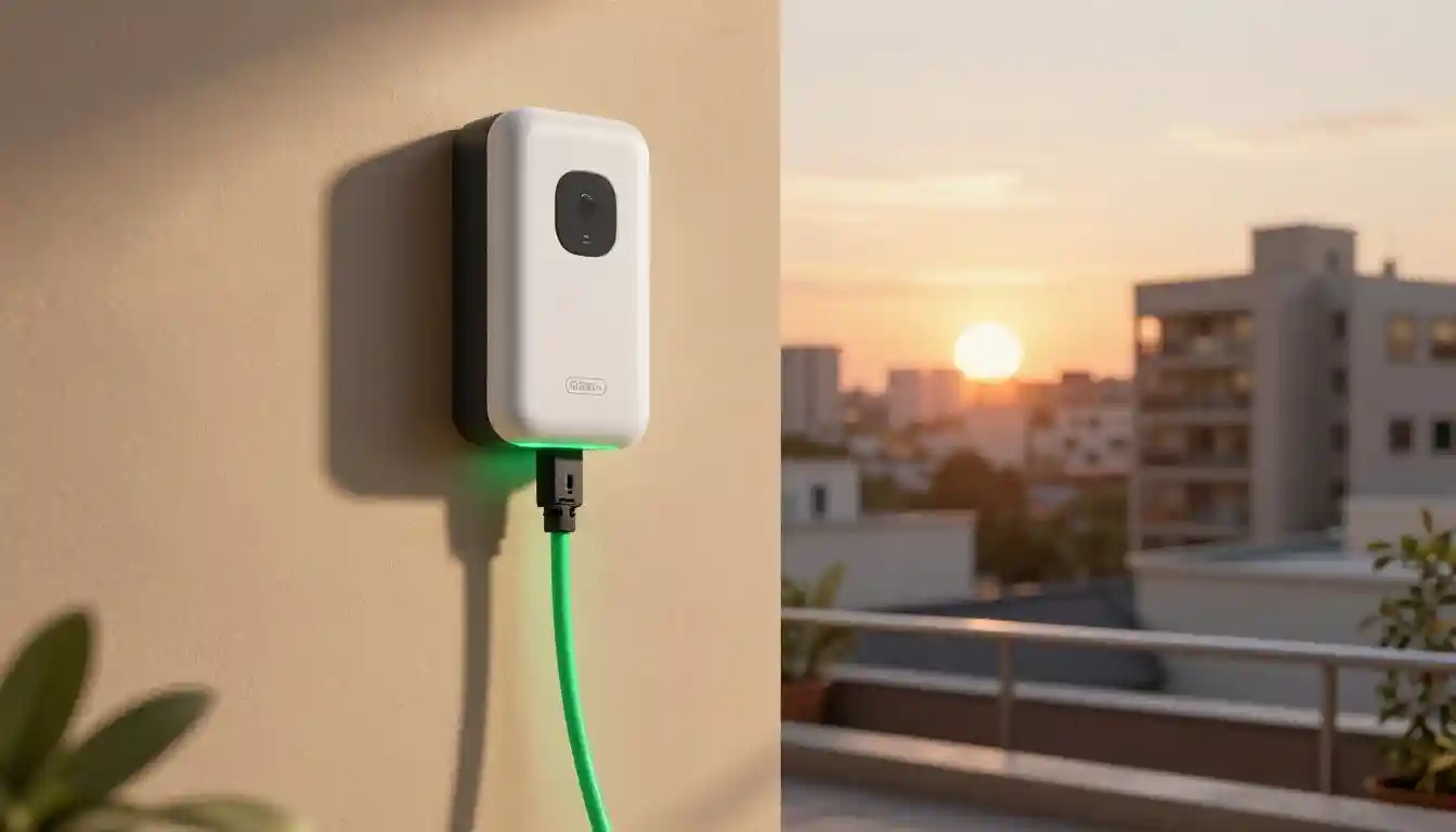 EV scooter plugged into a home charger in India, charging cost breakdown